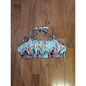 Womens XX Large‎ Sports Bra Abstract Tie Dye Strappy Back Workout Activewear